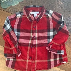 Burberry 12 month plaid shirt